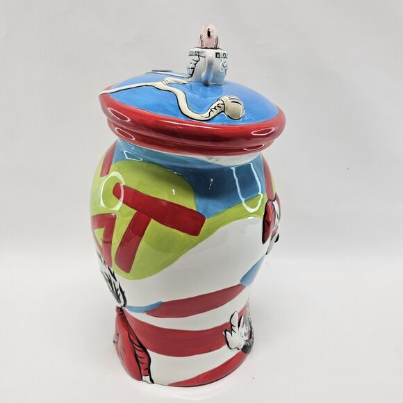 Dr Seuss Cat in the Hat Ceramic Cookie Jar 2003 Movie Edition Official Merchandi - Picture 13 of 16